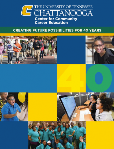 CCCE Program Cover that reads: "Creating Future Possibilities for 40 years"