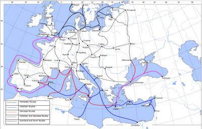 Venetian Trade Routes map