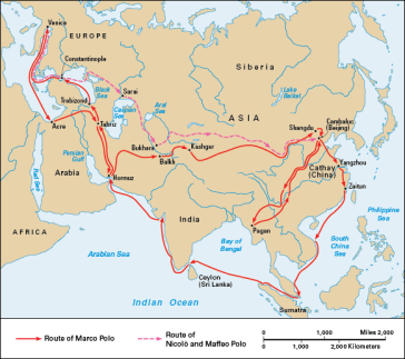 Marco Polo’s routes