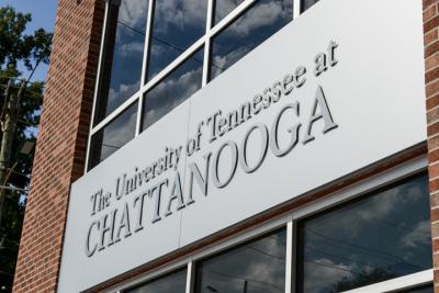 UTC Sign The University of Tennessee at Chattanooga Sign on Building