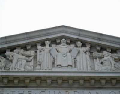 The east pediment of the Supreme Court