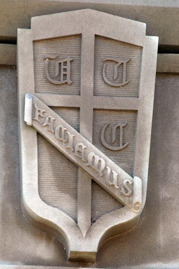 University Crest in stone
