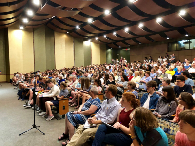 lecture hall full of students