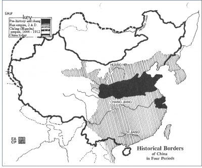 Historical Borders of China in Four Periods