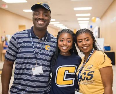 Family at orientation Family at orientation