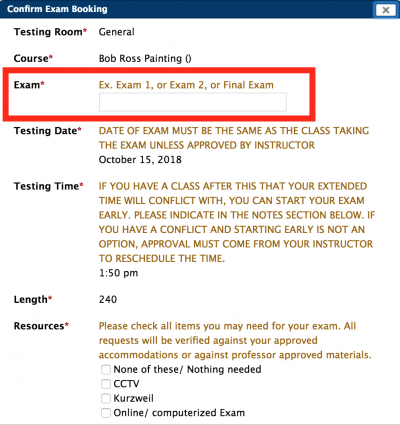 Exam Name