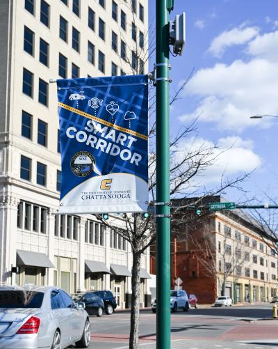 Smart Corridor Banner Smart Corridor Banner in downtown Chattanooga
