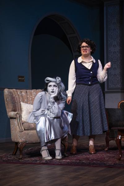 Blithe Spirit Blithe Spirit, Black and White Girl Sitting and Other standing
