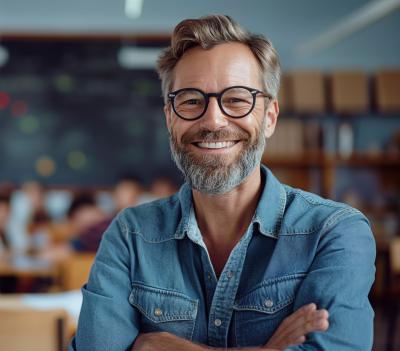 Male casual teacher Male casual teacher
