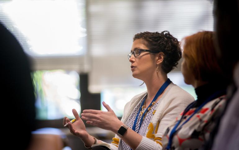 Women in meeting