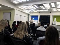 Group being given a lecture