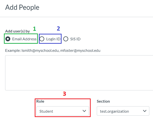 Add People tab Add user(s) by email address or login id and select the role