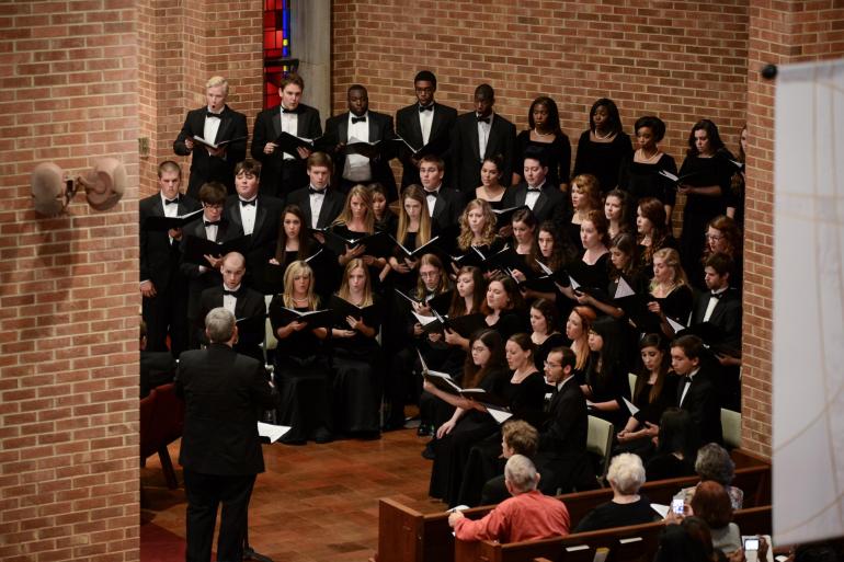 Chambers Singers singing in chapel