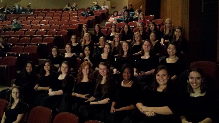 UTC Women's Choir 2013 The UTC Women's Chorus sits in an auditorium