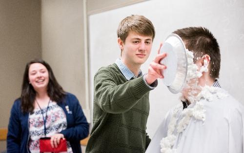 Pi Day Pie in Face