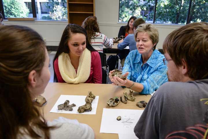 Teacher and students