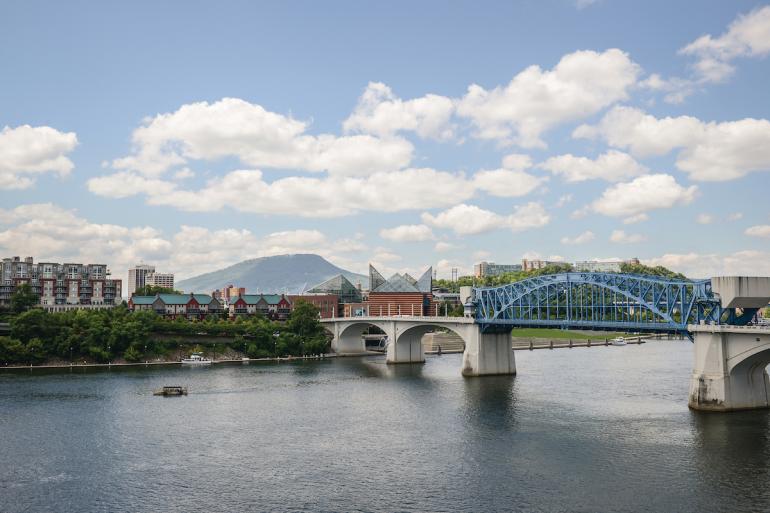 MPA View of Downtown, River and Mountain