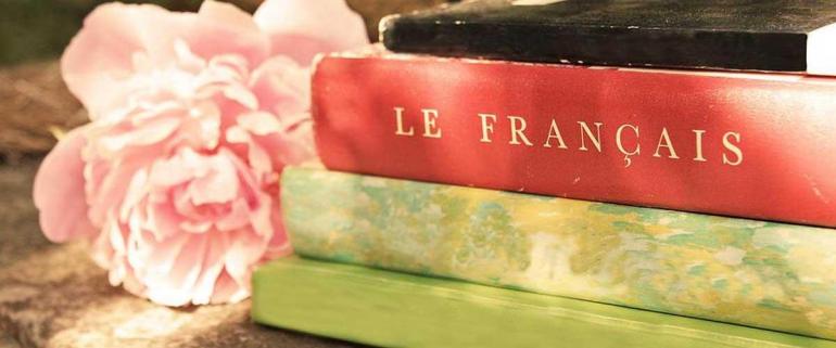 Le Francais Book and flower