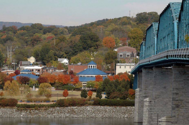 Walnut St Bridge Fall Walnut street bridge in the fall