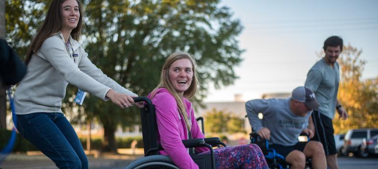 Physical Therapy Wheelchair Girl in a wheelchair
