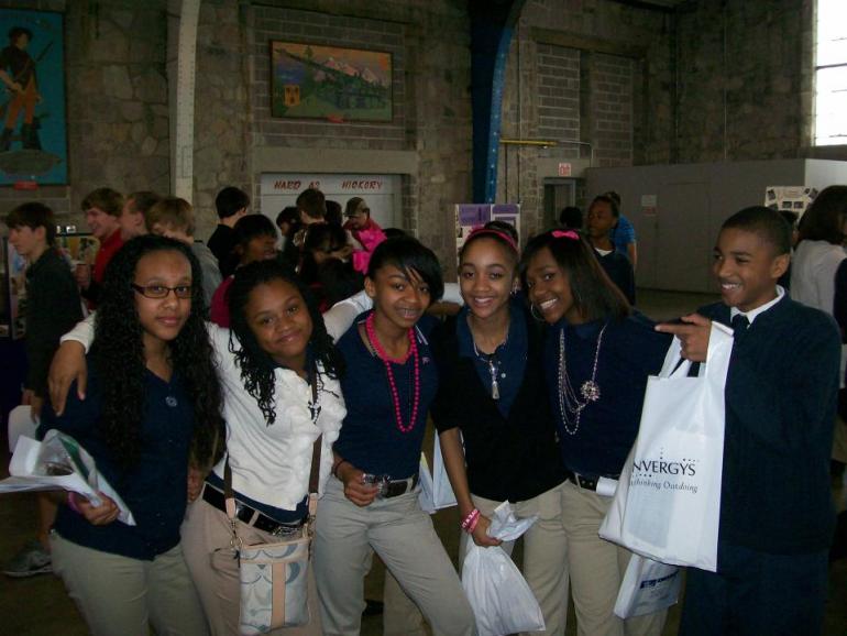 Students at a Talent Fair 