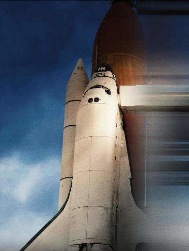 Space Shuttle with blurring effect for motion