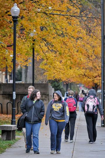 Students on Campus Students walking on campus