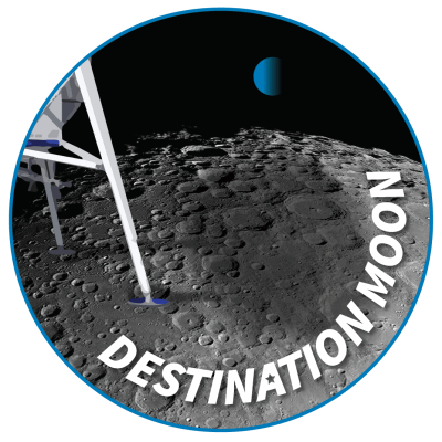 Destination Moon Destination Moon circle logo