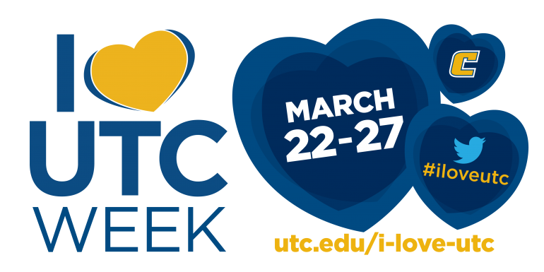 Graphical text: I Love UTC Week is March 22-27, 2021