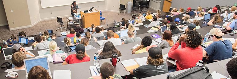 Students in lecture classroom