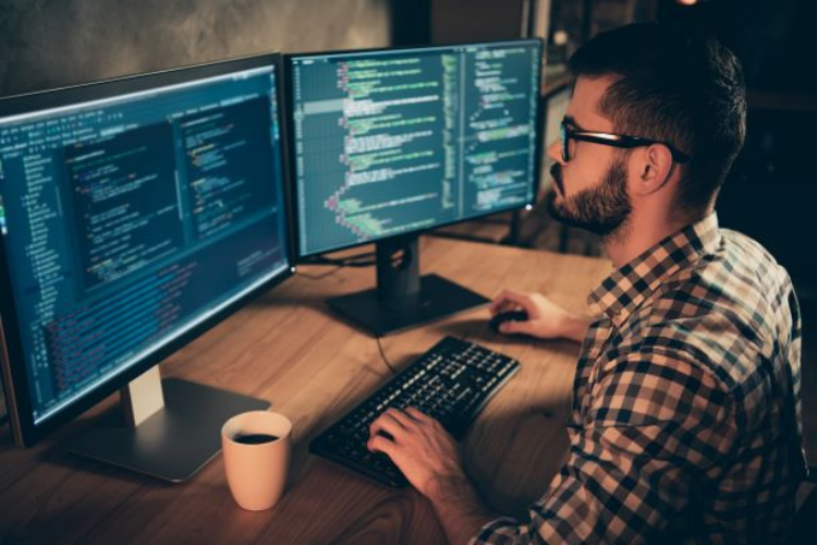 IT Professional Working at Computer IT Professional Working at Computer