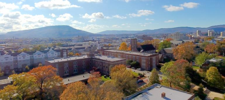 Drone Shot of campus Drone Shot of campus