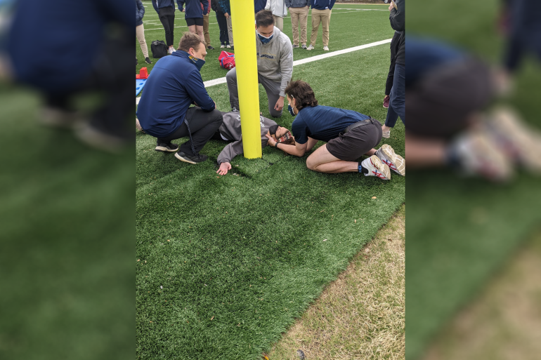 GATP Students working out on the field