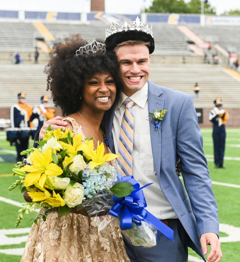 Homecoming King and Queen Homecoming King and Queen pose for a photo.