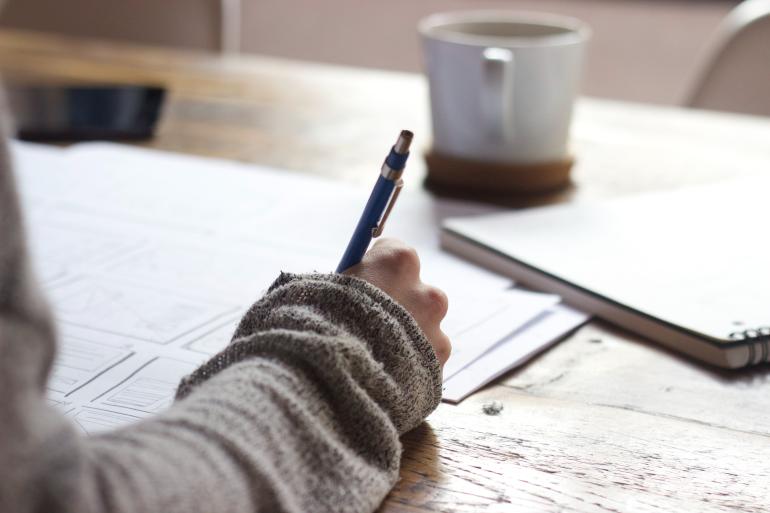 Student writing Student writing