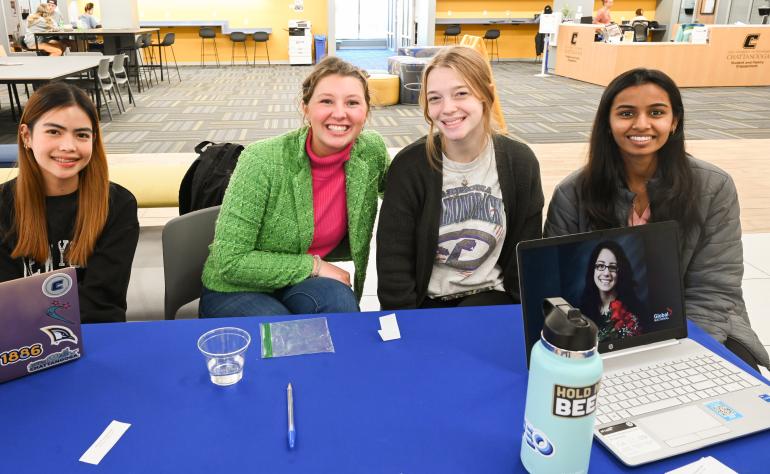 Group of students smiling at camera