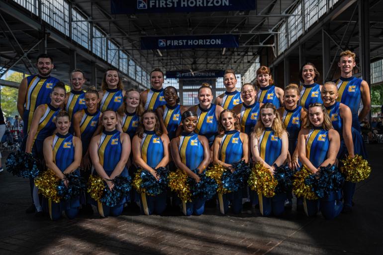 Marching Mocs Guard and Twirlers