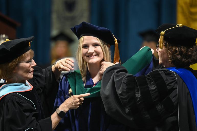 DPT 2023 Graduation  student hooding