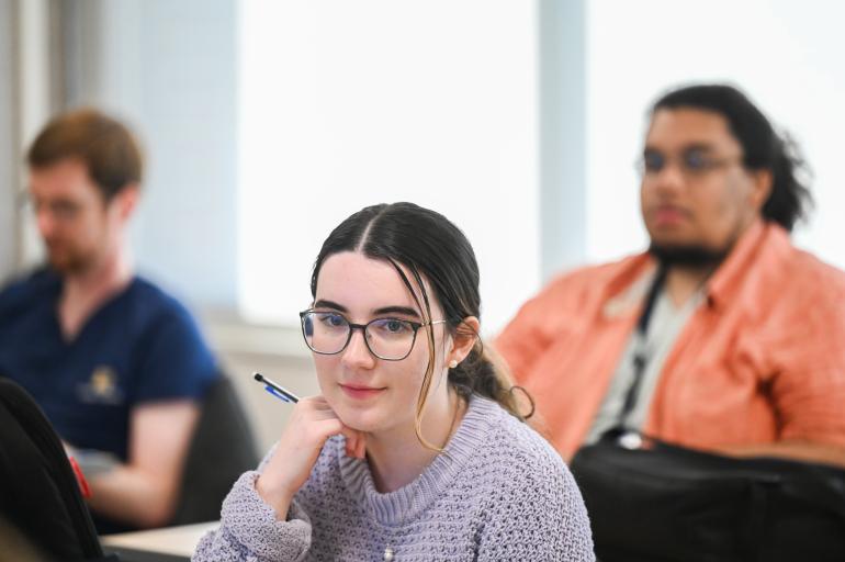 Photo of students in class