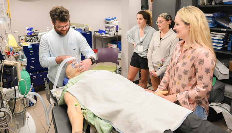 CRNA Students in Simulation Lab