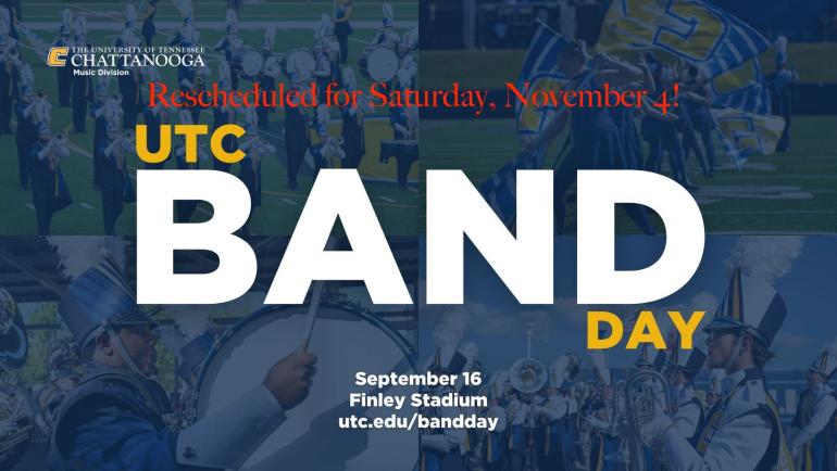 Graphic adertising rescheduled Band Day 2023