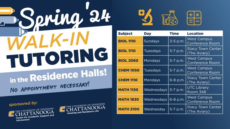 Spring 2024 Residential Tutoring Schedul