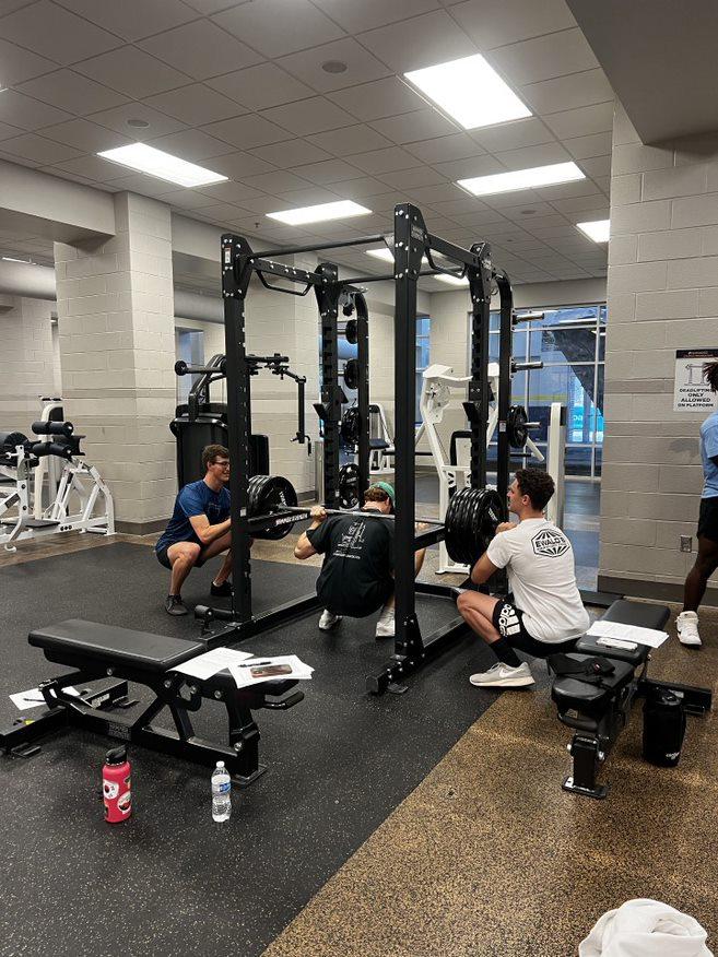 students working out