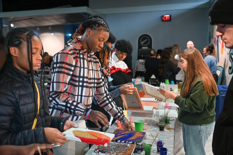 University High "Pouring for a Purpose" art show