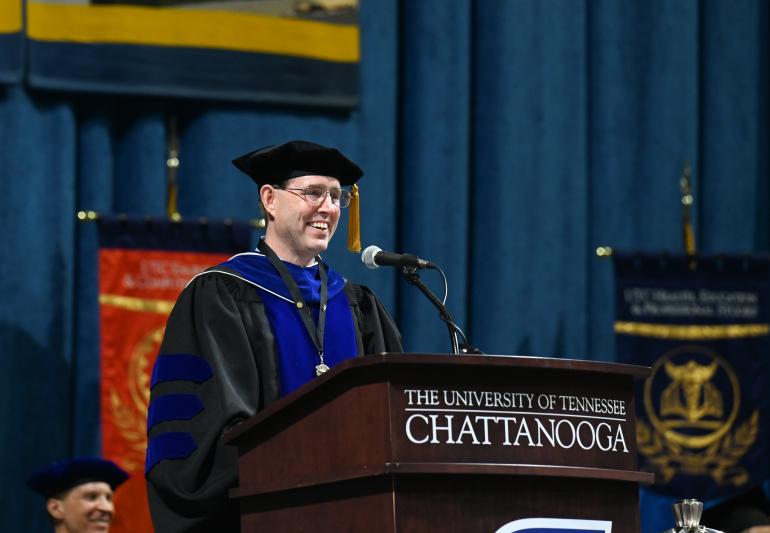 Dr. Carver at Graduate School Commencement Dr. Carver Delivering Remarks at Graduate School Commencement