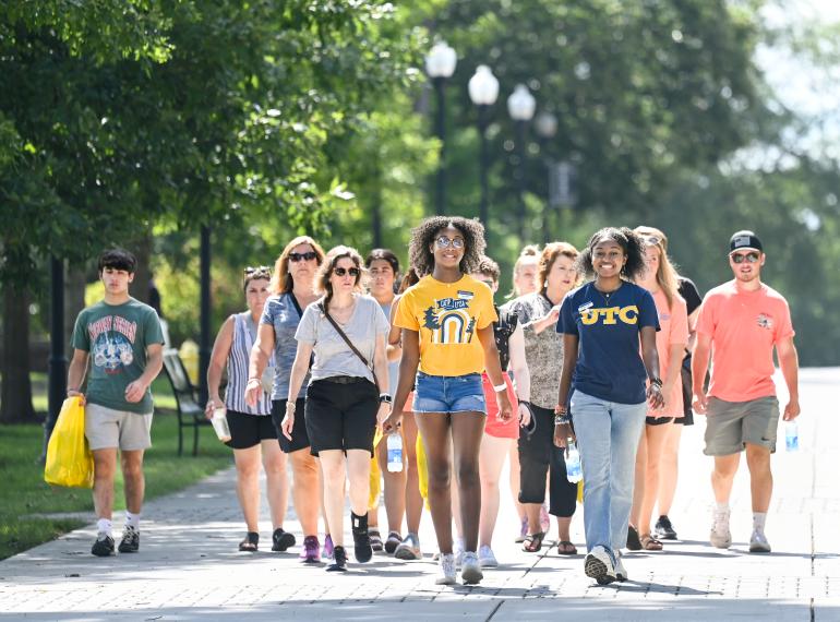 Students Touring UTC Campus