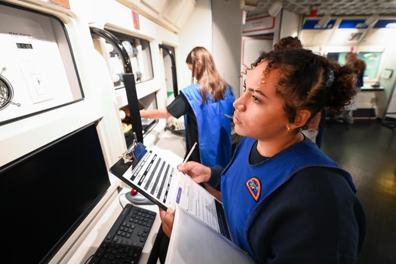 Student experience a simulated Mars mission.