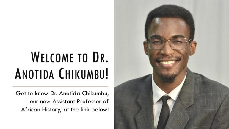 Welcome slide for Dr. Chikumbu