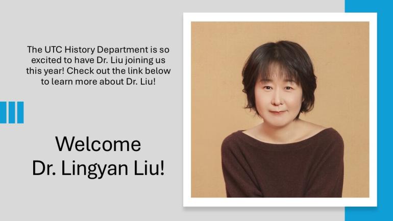 Welcome slide for Dr. Lingyan Liu