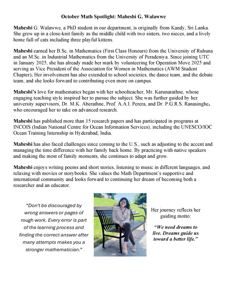 Maheshi October Spotlight